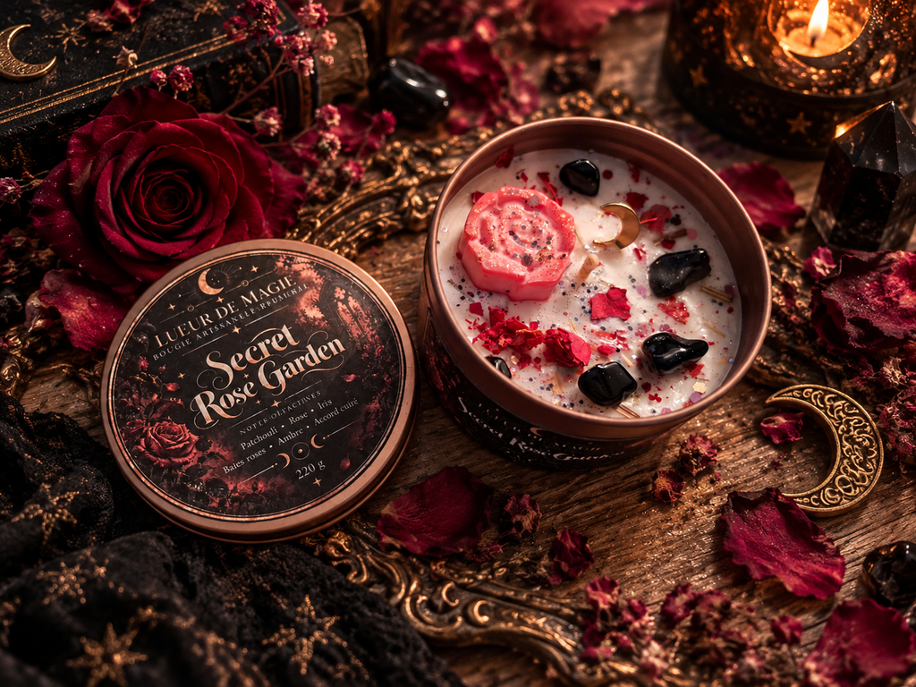 Bougie "Secret Rose Garden"